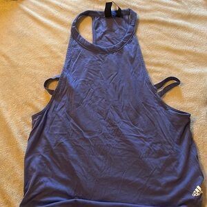 Adidas tank with slits in side (pictured) can’t tell if it’s blue or purple